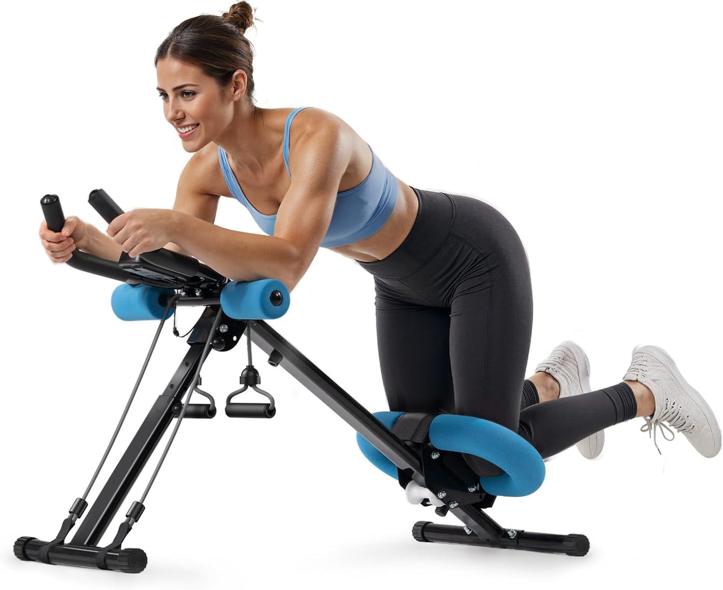 MERACH Ab Machine - Adjustable Ab Trainer for Home Workouts | Foldable Design with Knee Protection