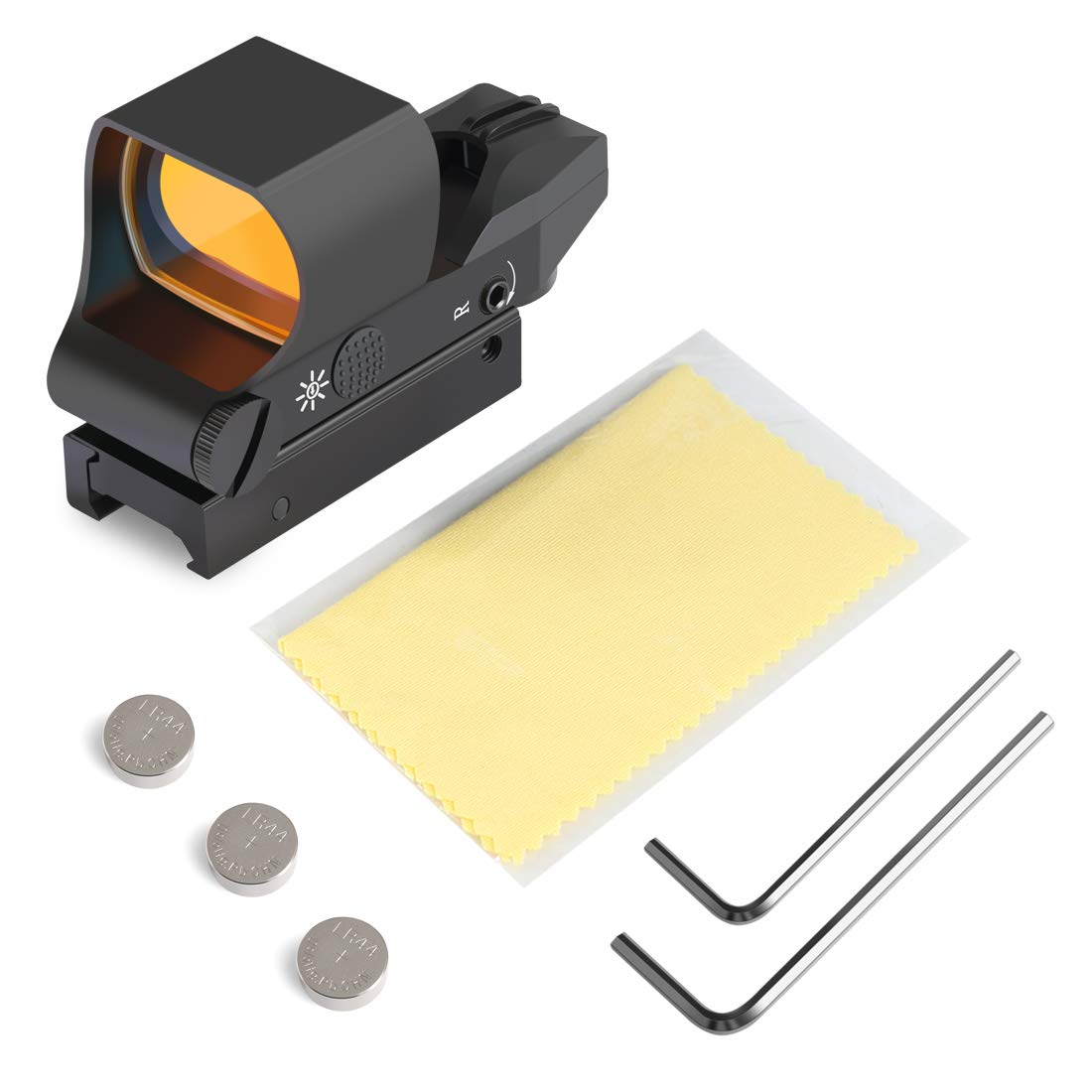 Feyachi Reflex Sight - Multiple Reticle System Red Dot Sight with Picatinny Rail Mount Absolute Co-Witness (Black)