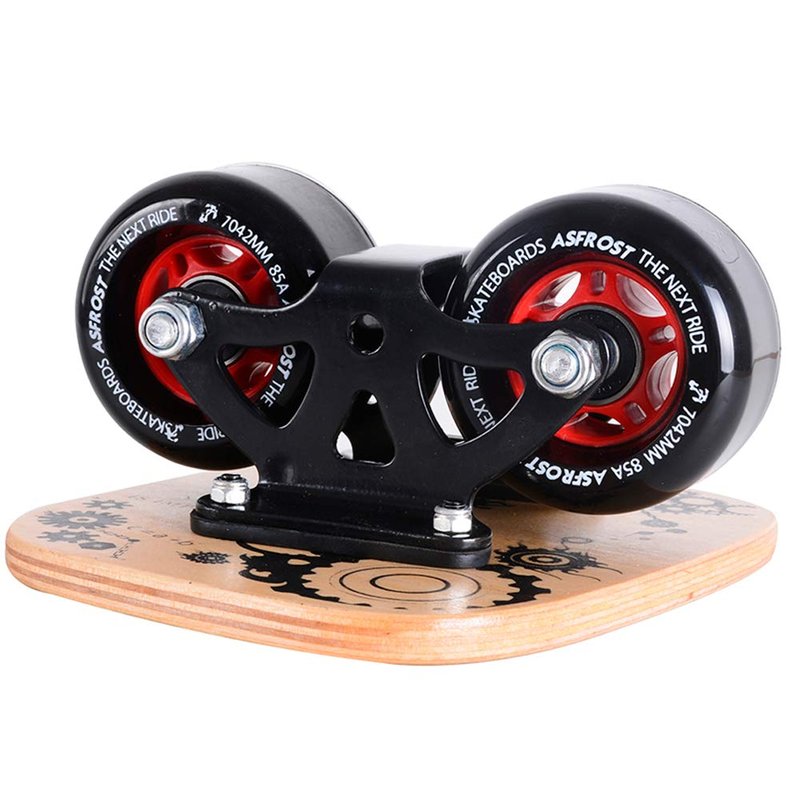 AsFrost Portable Roller Road Drift Skates Plate with Cool Maple Deck Anti-Slip Board Split Skateboard with PU Wheels High-end Bearings (Single Pattern)