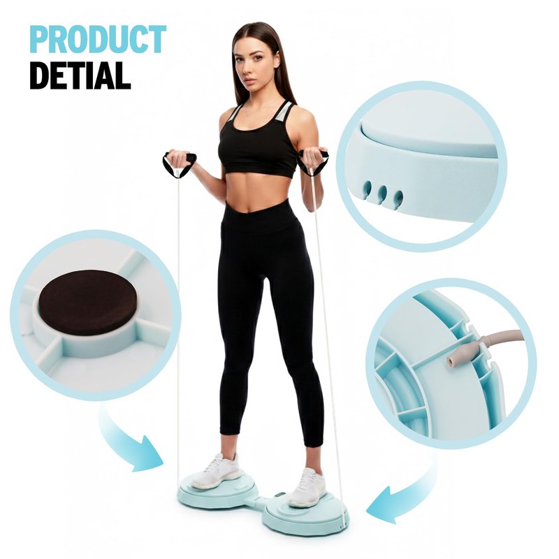 Waist Twister Machine Exercise Tool, Ab Twister Board with the Smart LED Digital Monitor, Noiseless Ab Twister for Home Gym Equipment, 300 Lbs Weight Capacity Workout Equipment for Women, Purple
