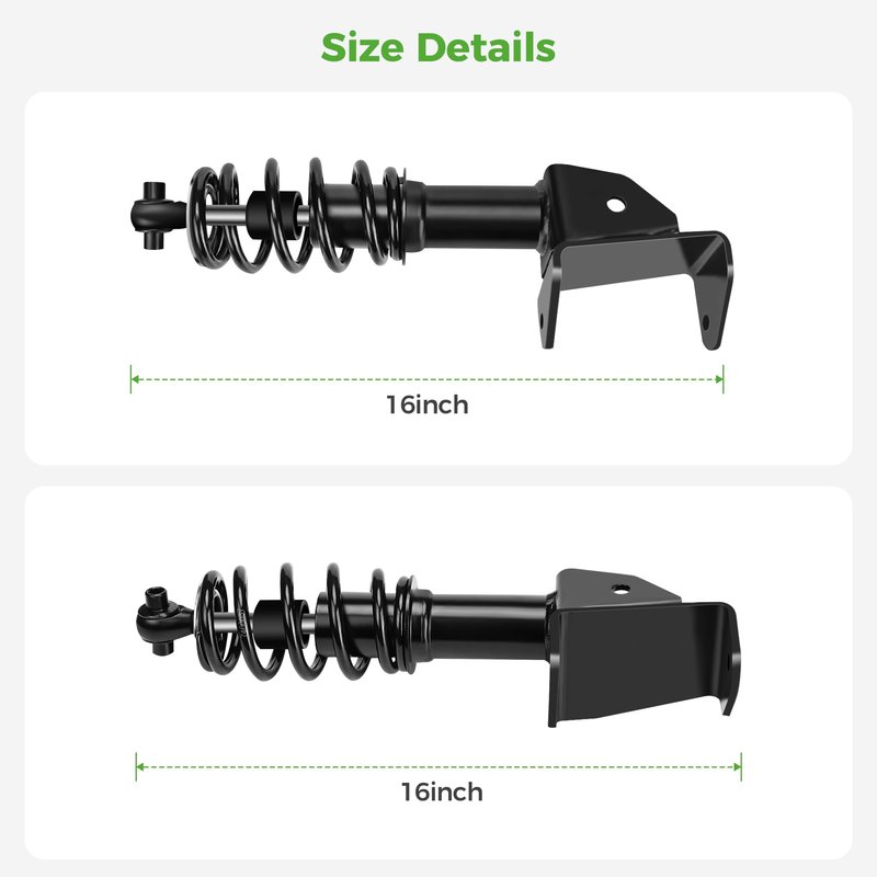 10L0L Front Shocks Absorbers Assembly Kit for Yamaha G29 Drive Gas and Electric Golf Cart 2007-2016, Passenger and Driver Side, Replace OEM JW2-F3390-00 JW2-F3350-00