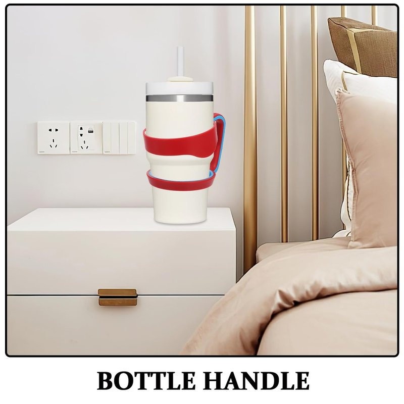 ULTECHNOVO 30oz Tumbler Handles, Car Cup Holder Red Pp Material for 30 Oz Bottles - Anti-Slip Design for Home Office and Vehicle Use