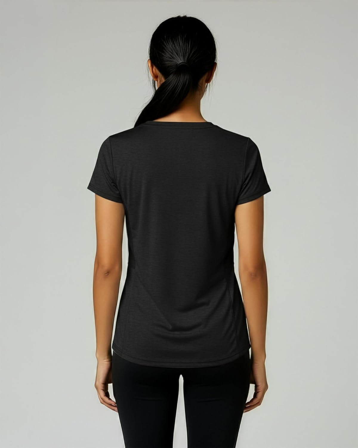 Women's Dry-Fit V-Neck T-Shirt - 5 Pack Workout & Yoga Tops | Plus Size Available