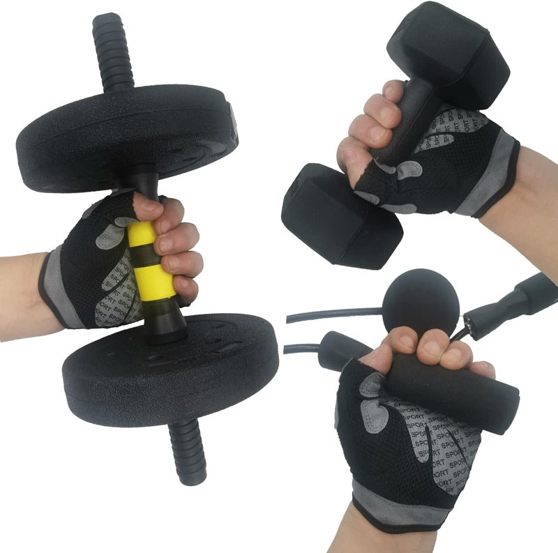 Workout Gloves for Men & Women - Fingerless Breathable Gym Gloves for Weight Lifting & Powerlifting | Full Palm Protection