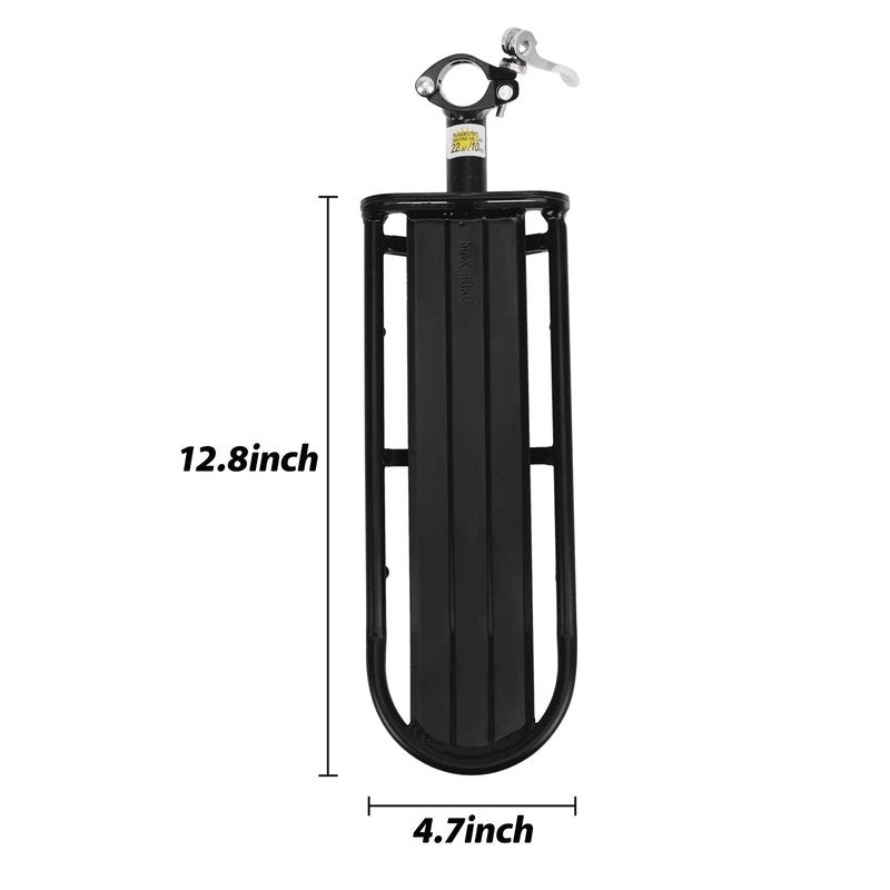 Adjustable Aluminum Alloy Retractable Bike Cargo Pannier Rack - Quick Release Mountain & Road Bike Carrier - 22 lbs Universal Rear Seat Post Rack