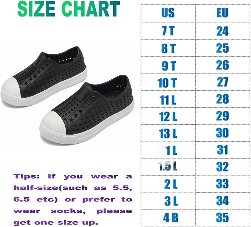 Kids Toddler Water Shoes - Anti-Slip, Quick Dry Beach Sandals | Lightweight Slip-On for Boys & Girls