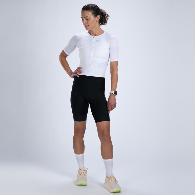 Zoot Women's Triathlon Racesuit - Short Sleeve Moisture-Wicking Design with Plush Chamois | Perfect for Race Day