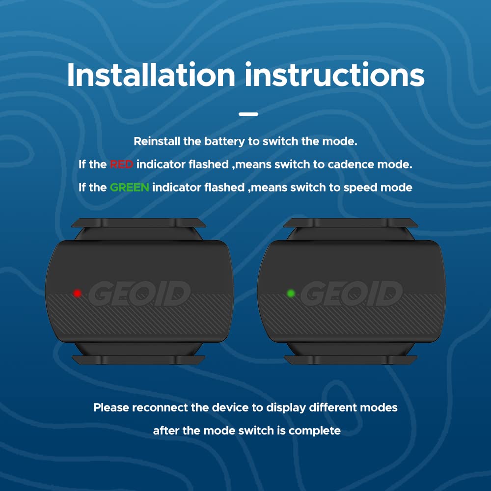 GEOID CS600 Cadence/Speed Sensor for Cycling, ANT+/Bluetooth Wireless Bicycle RPM Sensor Compatible with Bike Computers, Sport Watches, iOS/Android APPS