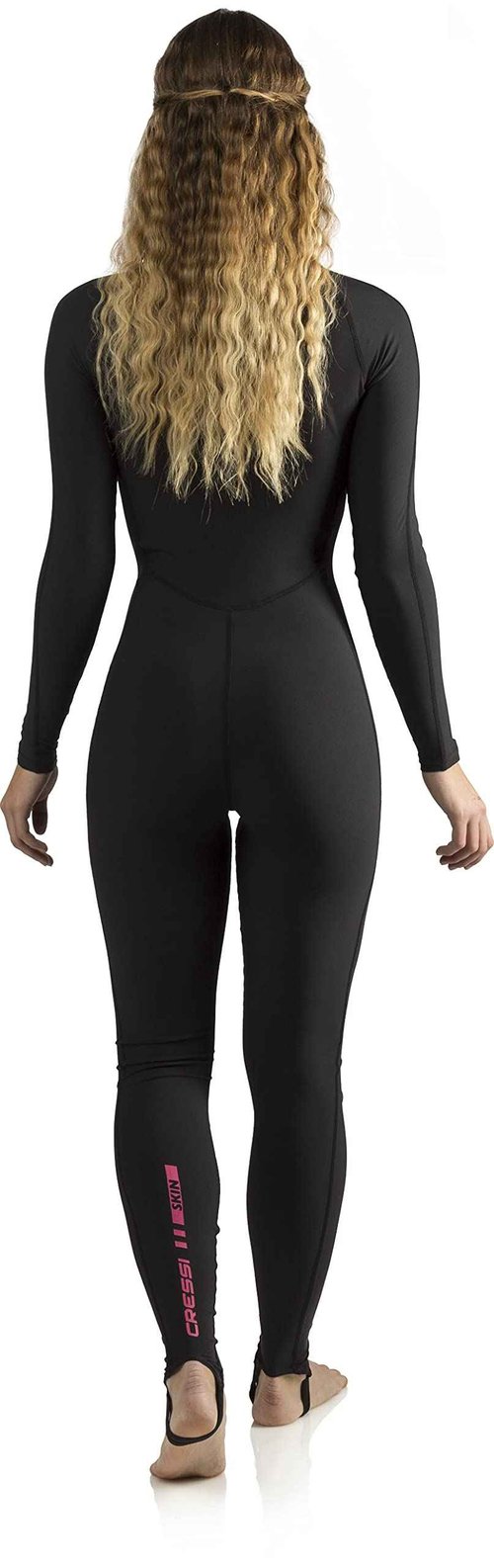 Cressi Skin Full Body Rash Guards, Black/Pink, M