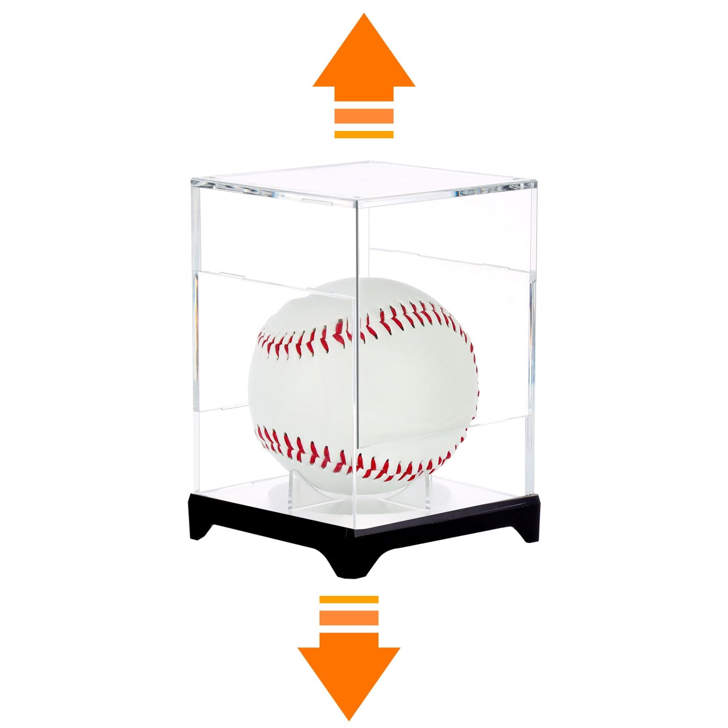 4 Pack(with Base) Baseball Display Case,UV Protected Acrylic Baseball Boxes for Display