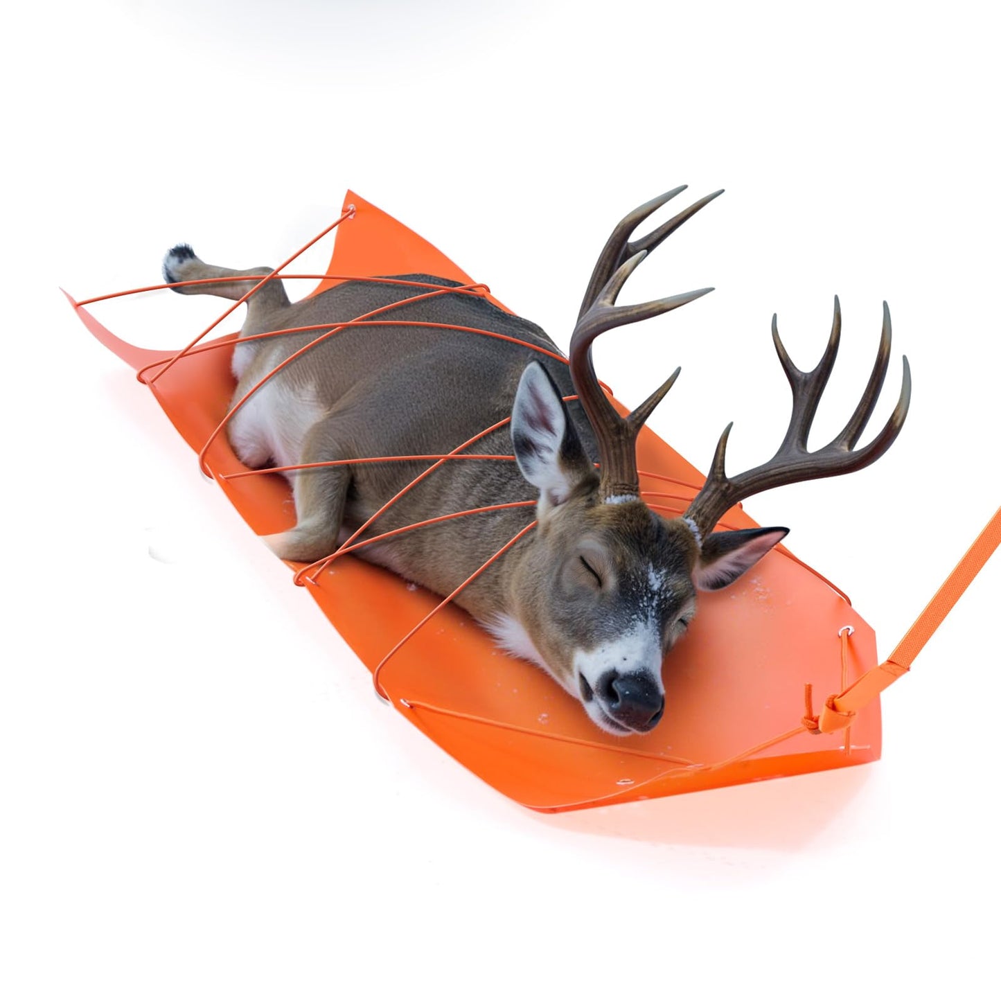VEVOR Deer Drag Sled, 72.8 x 22.8 in, 550lbs Heavy Duty Yard Utility Sled, Tear-Resistant PE Drag Glider Mat with Ropes & Handle, Thickened Game Hauler for Firewood Ice Fishing Hauling Hunting
