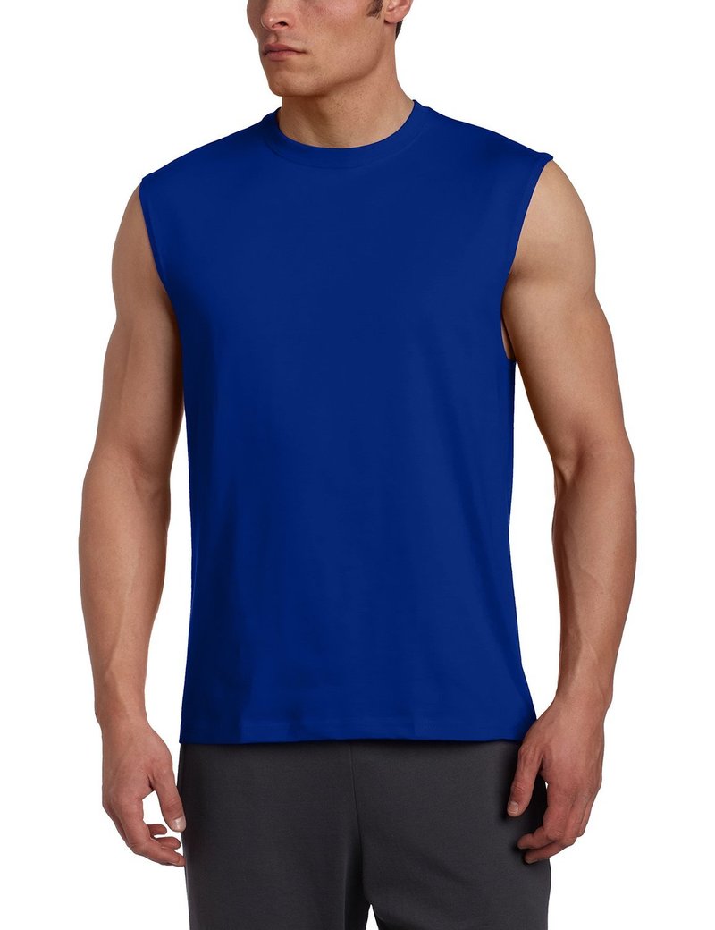 Russell Athletic Men's Cotton Basic Muscle,Basic Royal,Small