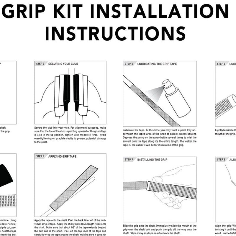 Karma Arthritic Jumbo Plus Golf Grip Kit with Grip Tape, Solvent, Rubber Vise Clamp, 13 Raised Nubbed Surface Golf Grips for Those That Suffer from Arthritis