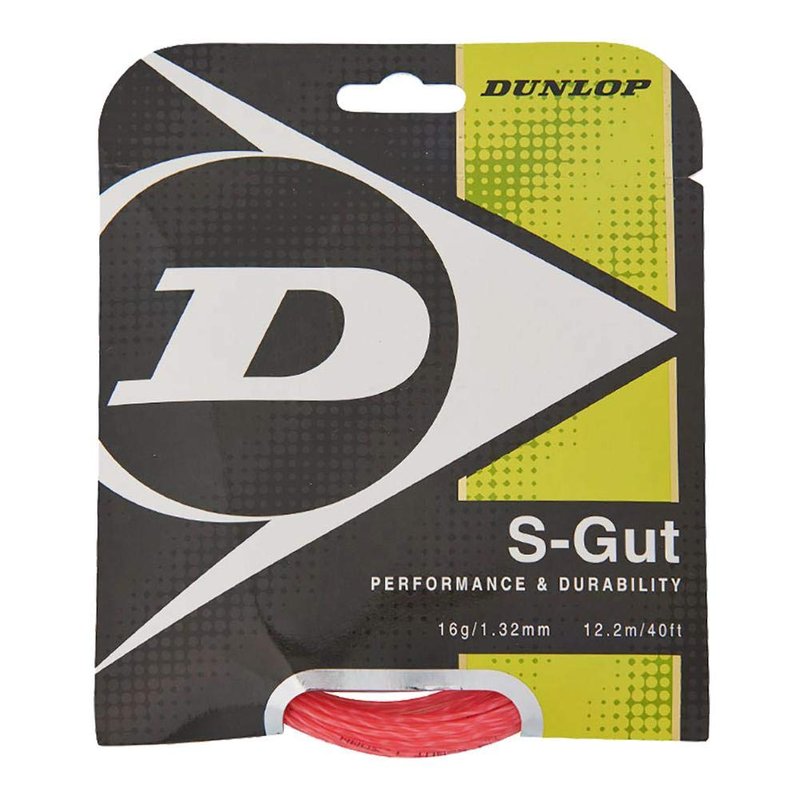 Dunlop Sports S Gut Tennis String Set (16G, Pink)