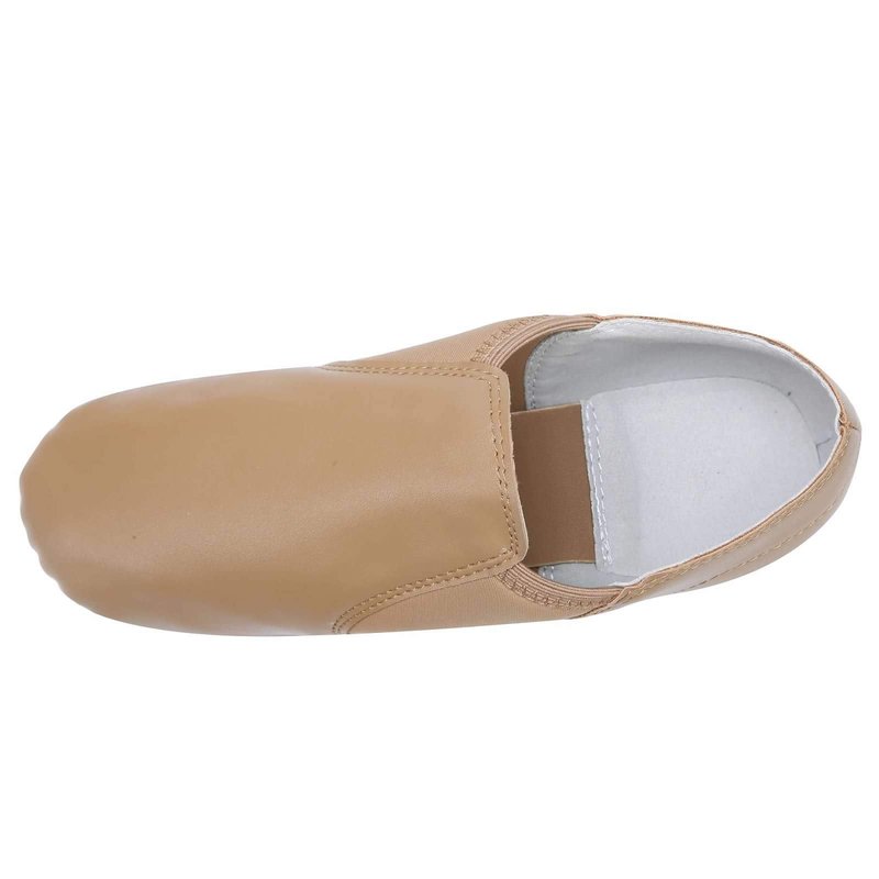 Linodes PU Leather Jazz Shoe Slip On Dance Shoes for Girls and Boys (Toddler/Little Kid/Big Kid)-brown-10.5M