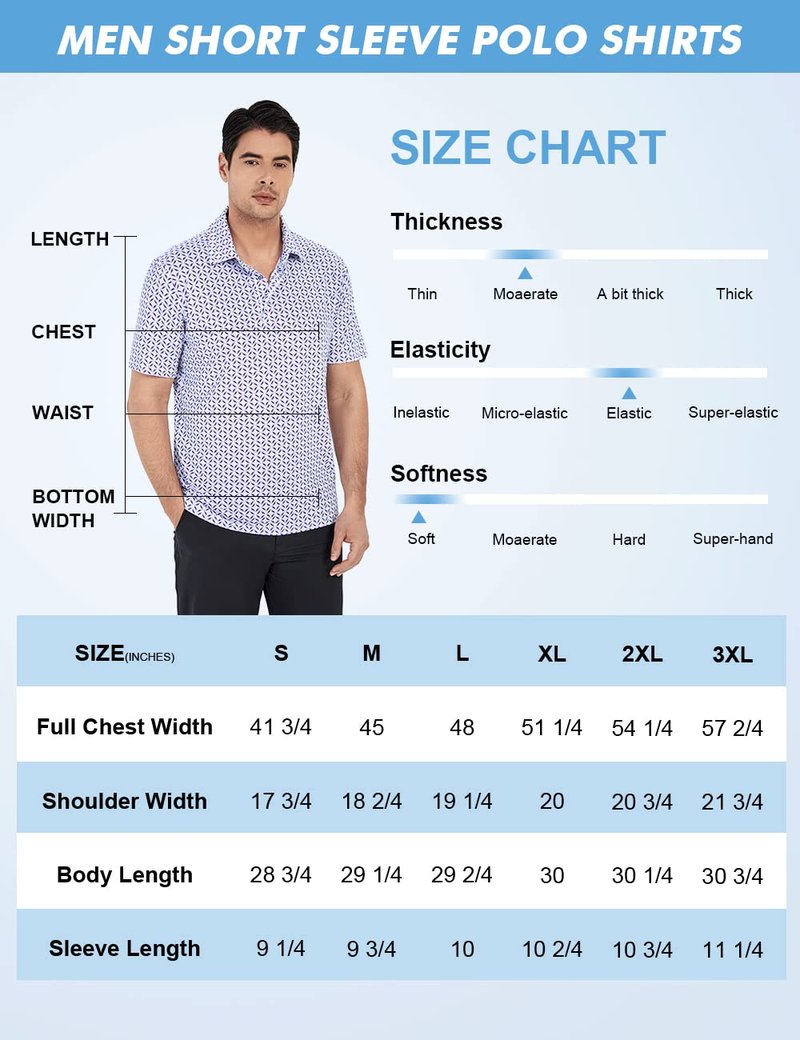 Hodaweisolp Golf Shirts for Men Dry Fit Print Moisture Wicking Performance Short Sleeve Polo Shirt Flower Leaf-XL