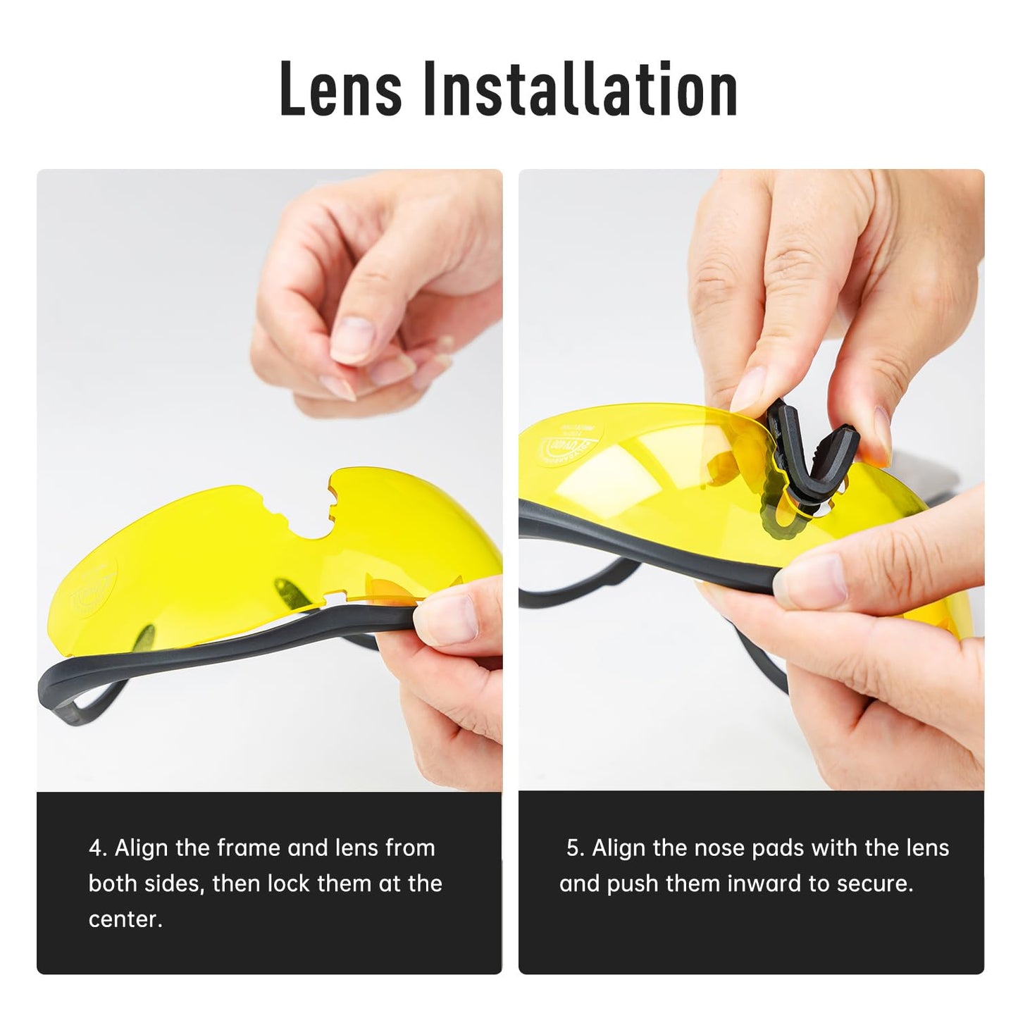 EARMOR Shooting Glasses With UV400 Protection, Anti Fog And Wind Safety Glasses for shooting, cycling, driving (3 Colors of Lens per pack)