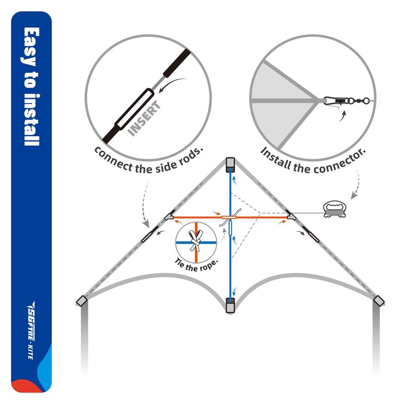 SGftre Delta Kite Two Set for Kids and Adults,Easy to Fly Outdoor Fun Kites, Perfect for Beaches and Parks,Ideal Kids Kite and Adult Kites for Family Fun