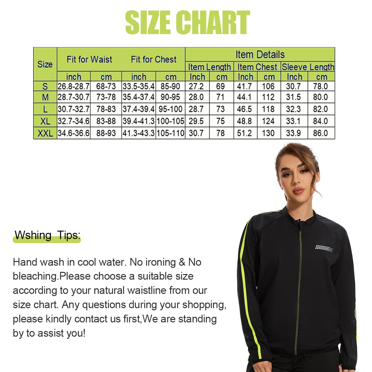 SEXYWG Sauna Jacket for Women Long Sleeve Sauna Suit Sweat Workout Top