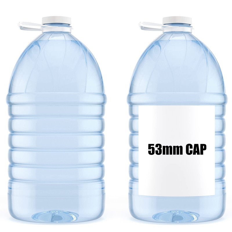Gandeer 24 Pcs 53 mm White Threaded Water Jug Caps for 3 and 5 Gallon Water Jug Screw on Cap Plastic Bottle Tops with Foam Liner Reusable Milk Bottle Lids Replacement