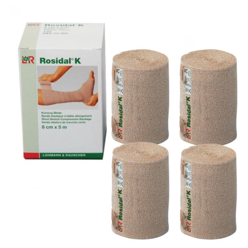 Rosidal K 8cm x 5m Short Stretch Bandage 4 Each