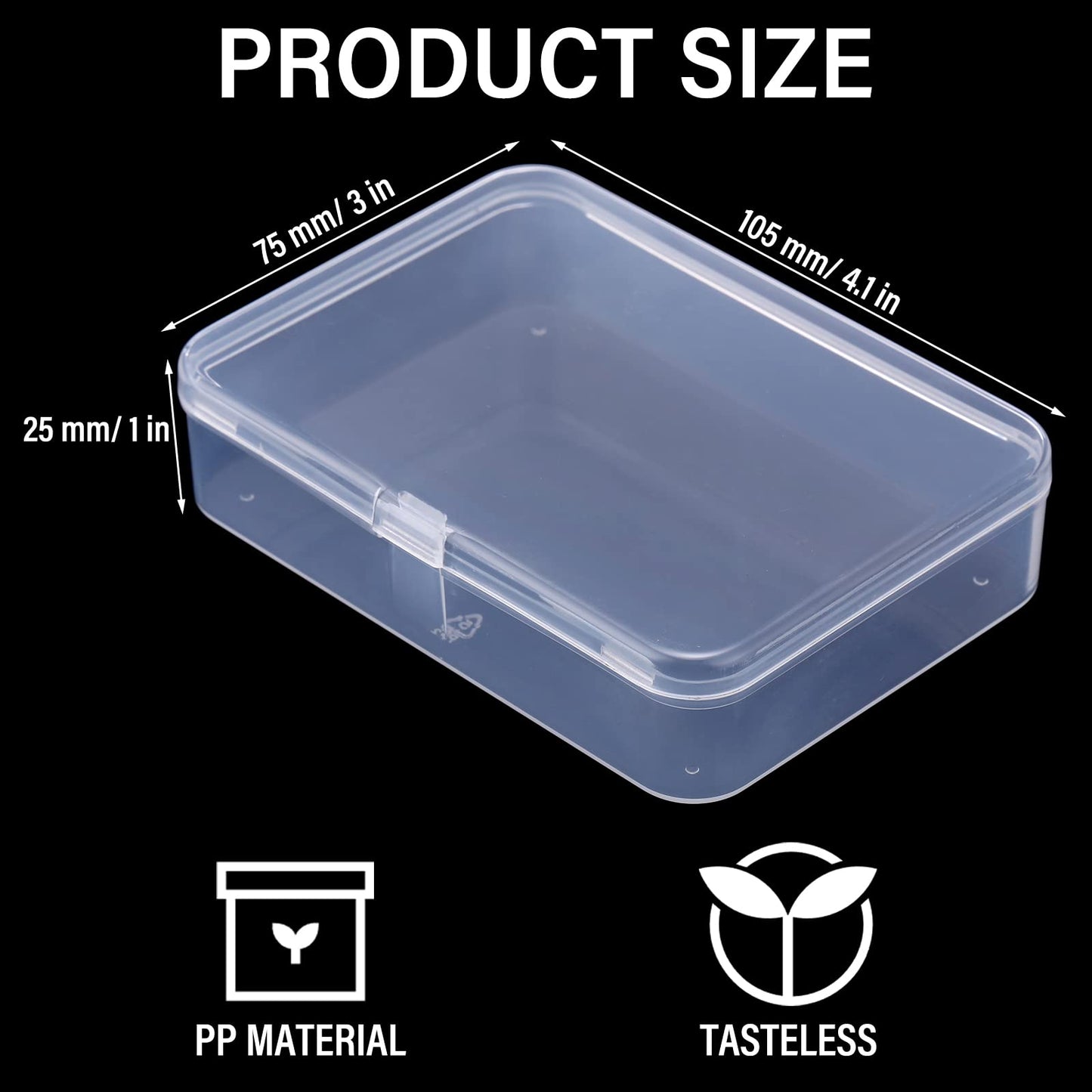 Tuanse 30 Pcs Bead Storage Containers Clear Small Plastic Box with Lids