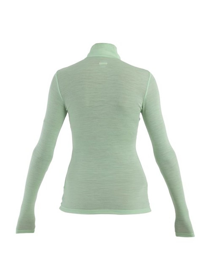 icebreaker Merino Half Zip Thermal Long Sleeve 175gm for Women - Glass - Large
