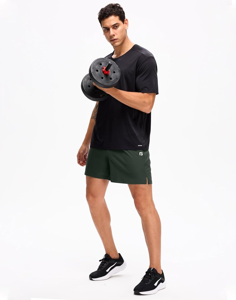 Men's Lightweight Athletic Shorts - Quick Dry Gym Workout Shorts with 2 Zipper Pockets | 7" / 5" / 9" Sizes