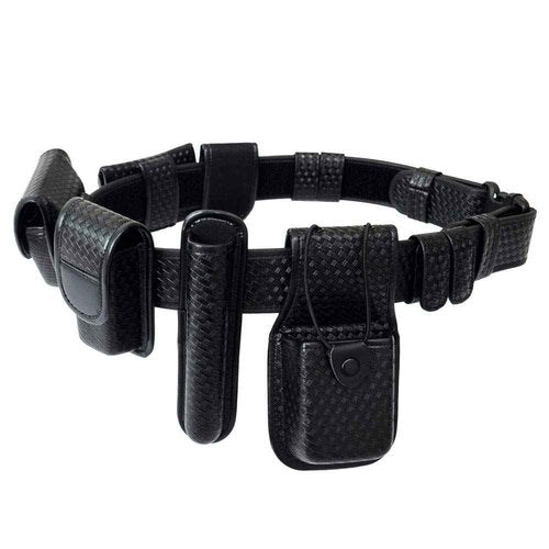 LytHarvest 8-in-1 Police Duty Belt Kit with Pouches, Law Enforcement Utility Belt Rig, Modular Security Guard Equipement, Tactical Utility Duty Belt, Basketweave (Medium)