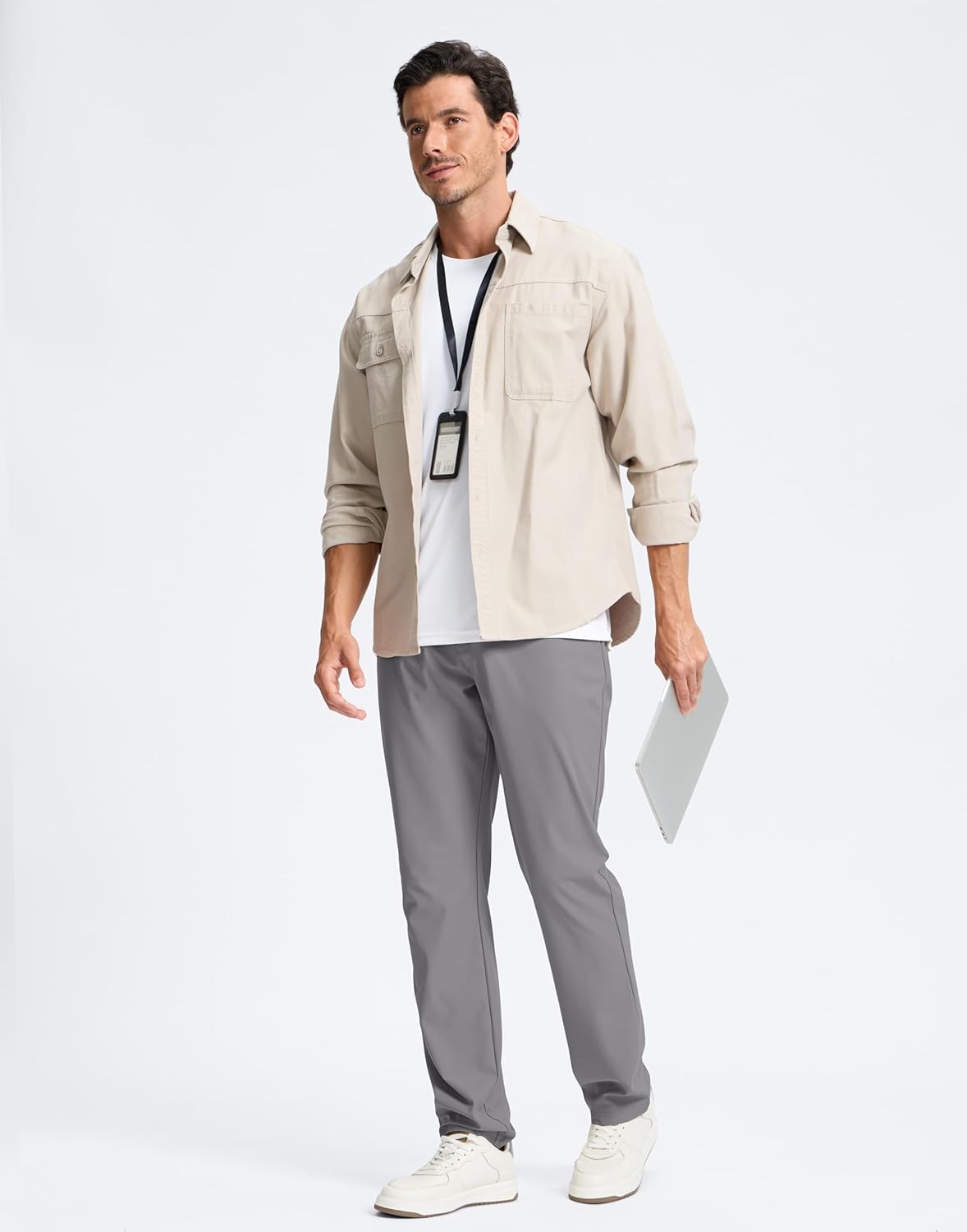 Men's Golf Pants - Comfy Stretch Dress Pants for Work & Casual Wear | Lightweight Quick-Dry Trousers with Pockets - Sizes 30/32/34