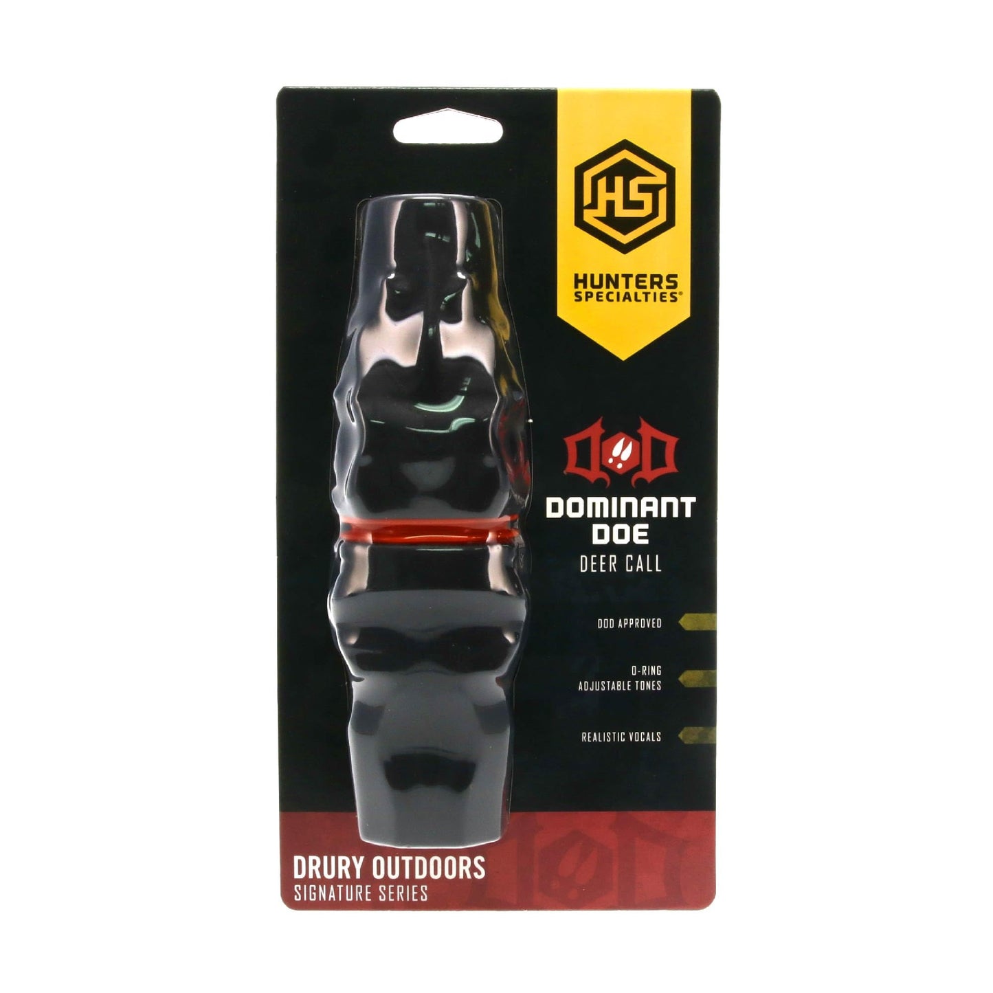 Hunters Specialties Hunting Dominant Doe Bleat Deer Call with Adjustable O-Ring for Vocal Manipulation - Drury Outdoors Signatures Series
