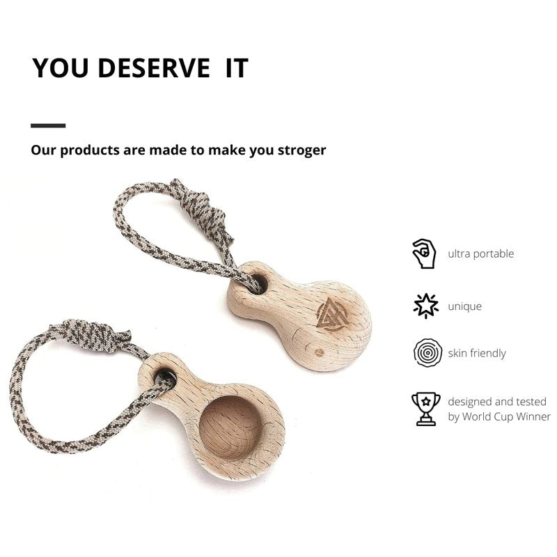 RUSTAM CLIMBING RainDrop Pair Pocket-sized Fingerboard for Rock Climbing - Portable Hangboard Finger Trainer for Grip Strength, Wood