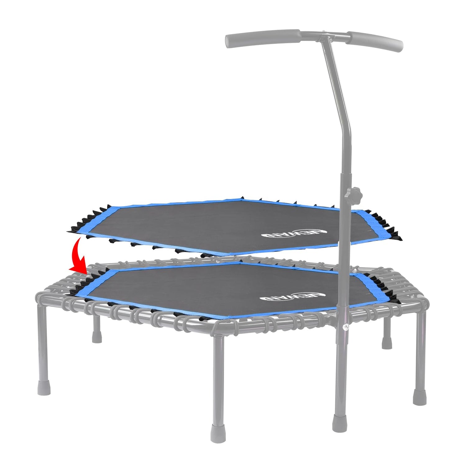 NEWAN Replacement Trampoline Mats,48 ‘’ Trampoline Jumping Surface,Anti-wear and Tear Resistant 48’’ Hexagon Rebounding Surface,Made for Hexagon 48'' NEWAN Trampolines