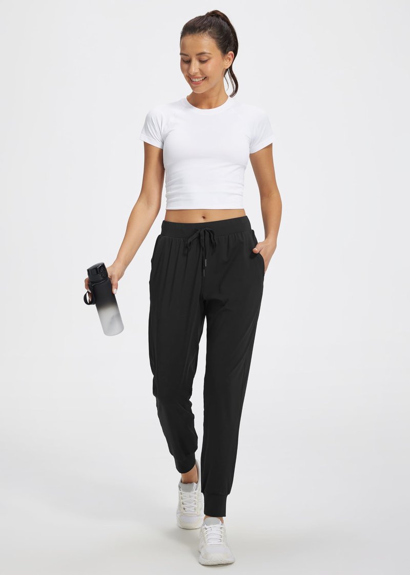 Libin Women's Joggers Pants Athletic Sweatpants with Pockets Dance Running Tapered Casual Pants for Workout,Lounge, Black XL