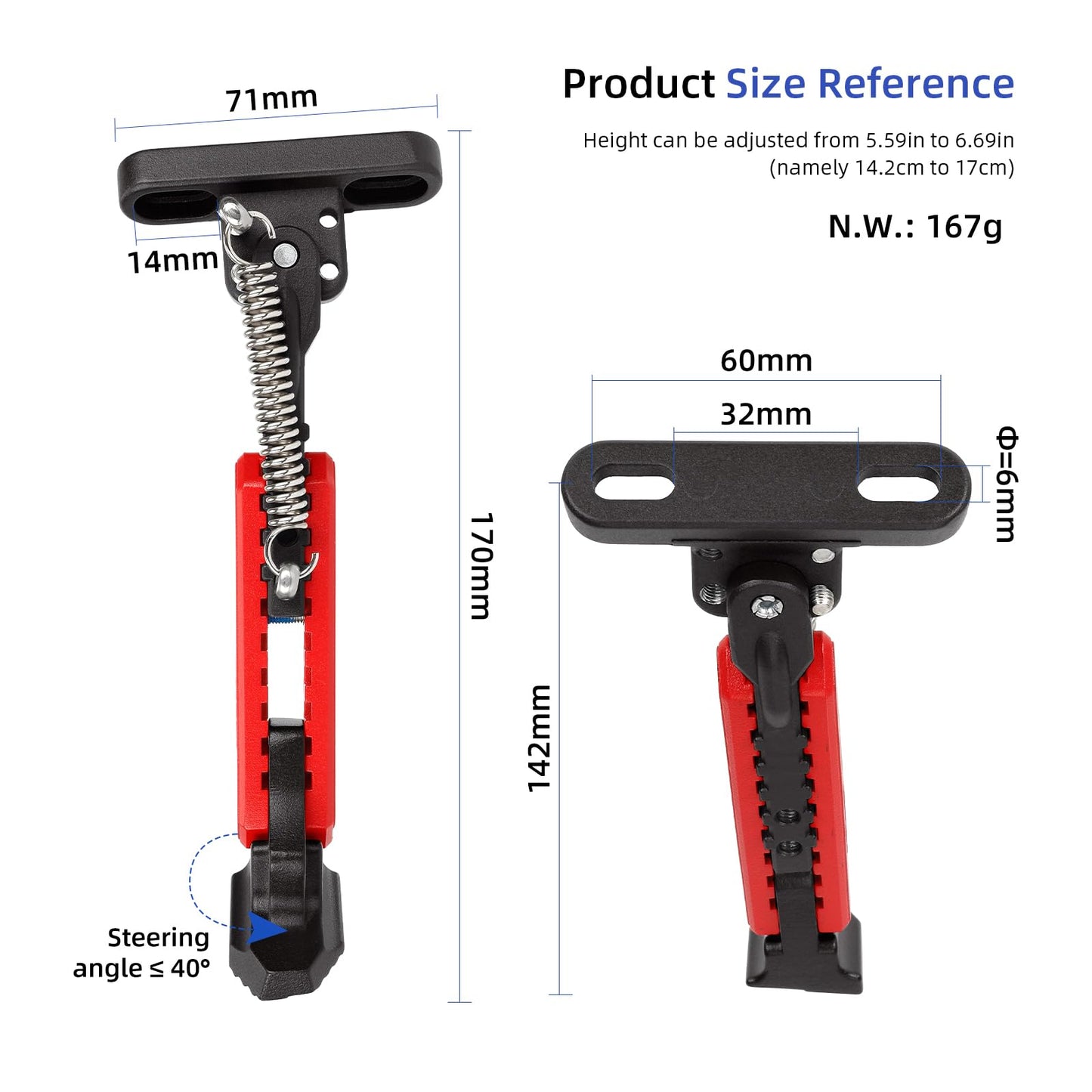ulip Scooter Kickstand Parking Stand Feet Support Replacement Part Compatible for Ninebot Max G30/Max G30LP Electric Scooter