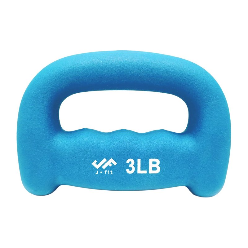 JFIT Neoprene D-Grip Dumbbell Weight, 3LB, 3 Pound