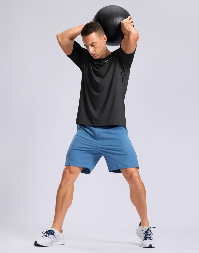 G Gradual Men's Athletic Workout T-Shirts Moisture Wicking Cooling Running Shirts Short Sleeve Performance Tee for Gym Tennis(Black,XL)