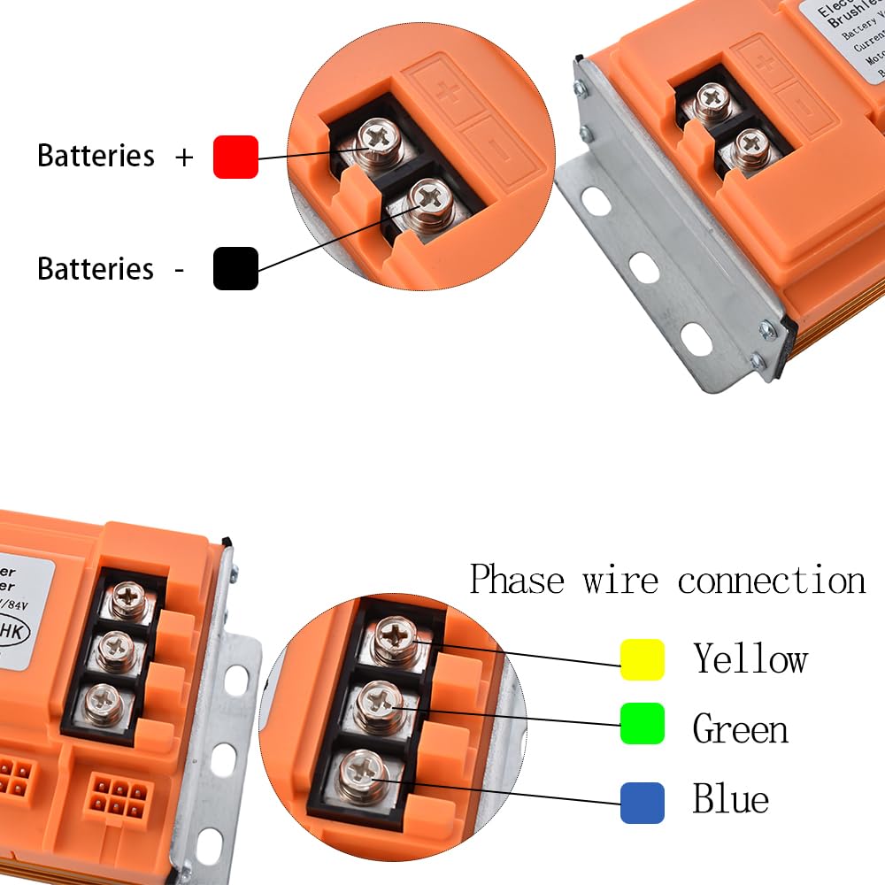 JRAHK Electric Bicycle Brushless DC Controller 36V 84V 48V 2500W Sine Wave Controller 72V 3000W Ebike Scooter Accessories