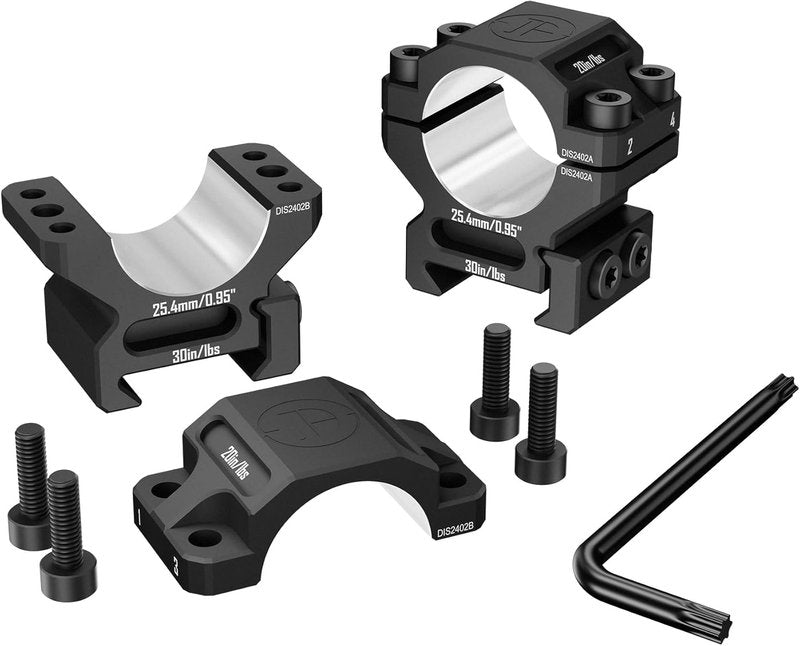 7075 Aluminum Scope Rings - High Precision Picatinny Mounts | Medium/High/Low Profile Options