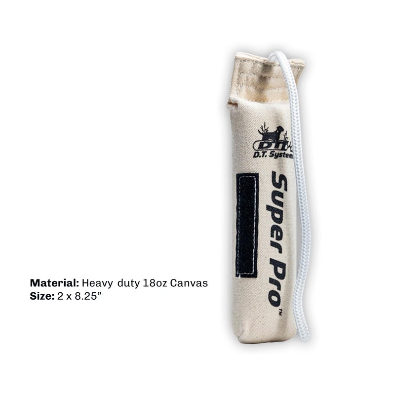 D.T. Systems Canvas Dog Training Dummy, Natural Canvas, Small, 2-Inch by 9-Inch, White (84100)