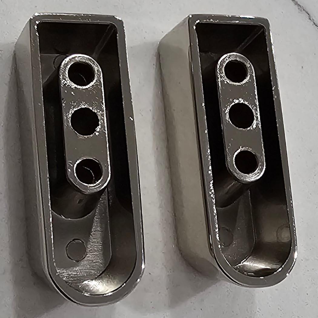 Polished Chrome-Plated 1911 Magazine Base Pads - Fits All Kim Pro Tac-Mag .45 ACP 8-Round Magazines