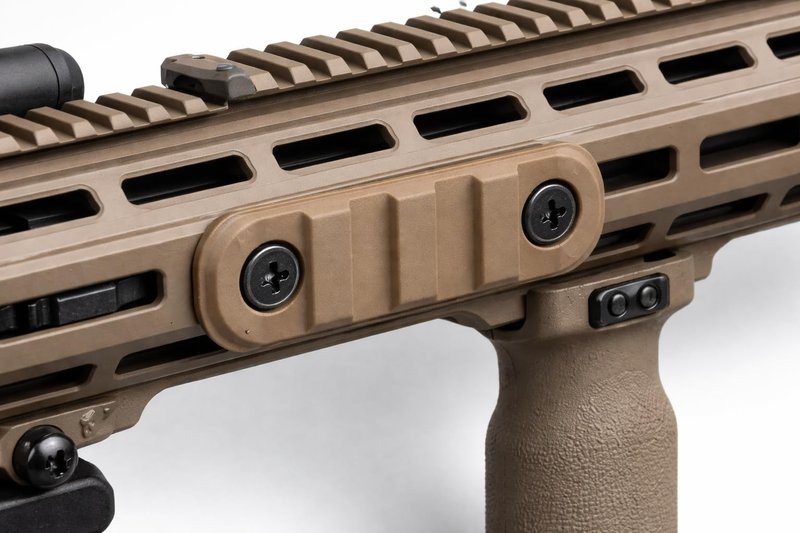 Gotical 3 Slot Rail DE Color Aluminium Three Slot Rail Picatinny Rail Set of 2 Pieces, Compatible with MLOK Devices (D-Earth)