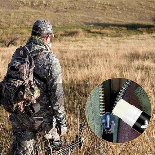 Hunting Zipper Wax Sticks-Portable Snap and Zipper Lubricant-Wax Snap and Zipper Lube for Hunting Clothes Ice Fishing Tents Blinds