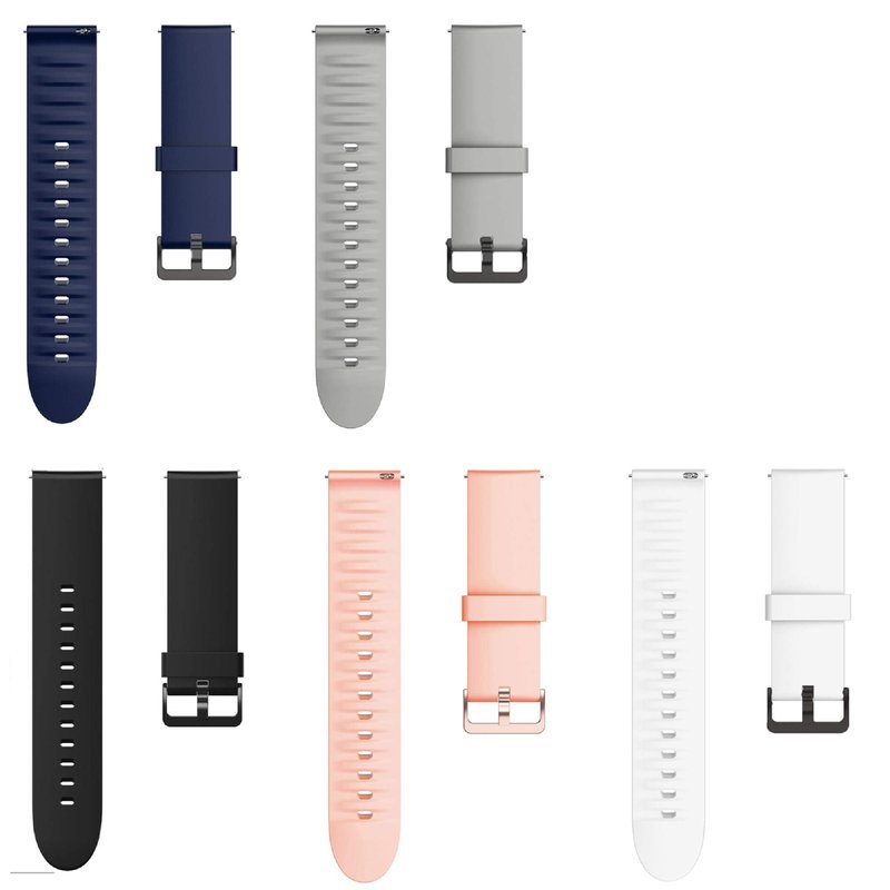 Compatible with Cubitt Viva Pro Smart Watch Band, Lamshaw Silicone Replacement Soft Band Wristbands Straps with Stainless Steel Buckle Compatible for Cubitt Viva Pro, Viva, Aura Pro, Aura Smart Watch (5 pack)