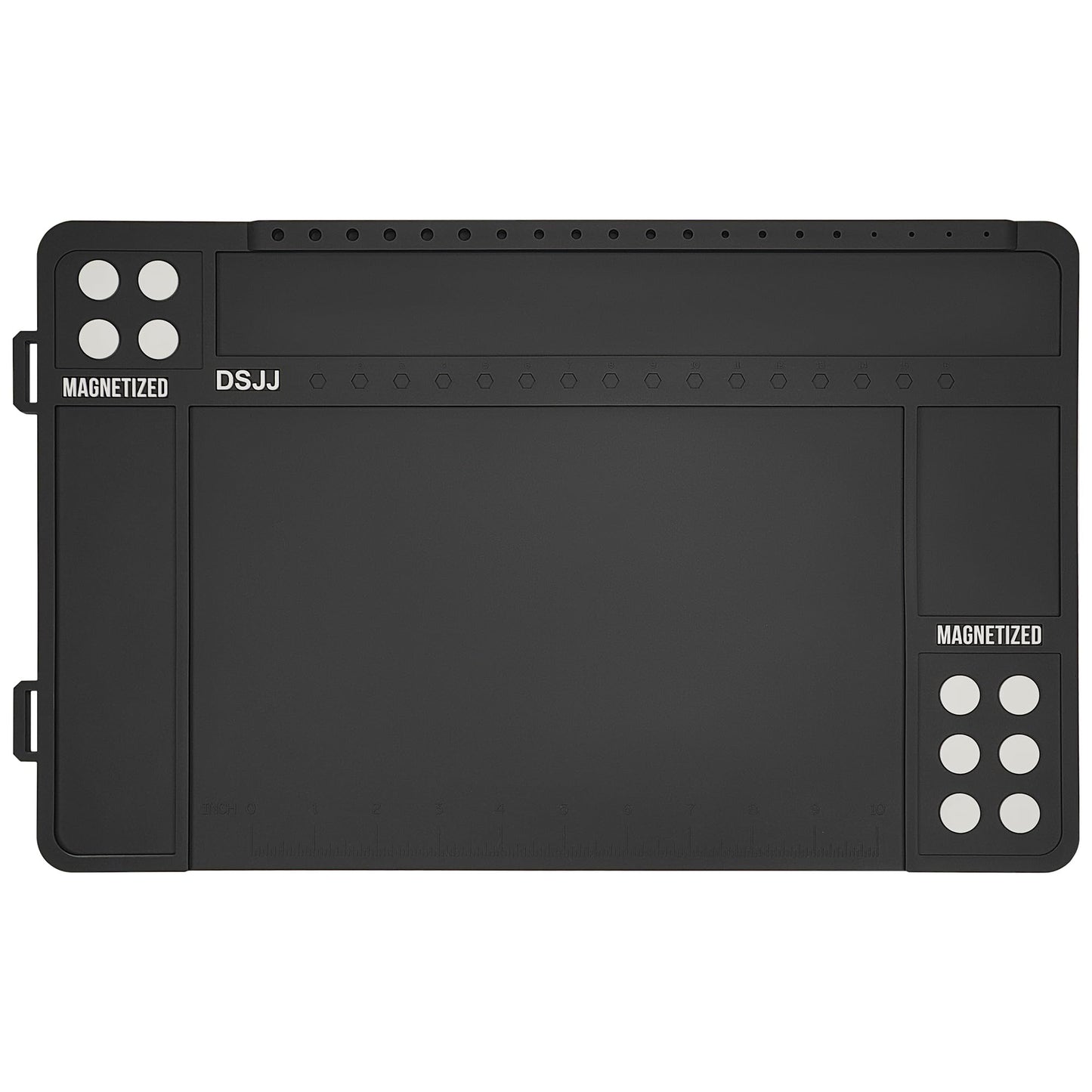 CKPART Pistol Gun Cleaning Mat, Premium Gun Cleaning Pad with Organizer Parts Tray, Anti-Slip Rubberized Pistol Gun Mat, Protective Workbench Mat for Pistol Cleaning (16.5"x 10.43") (Black)