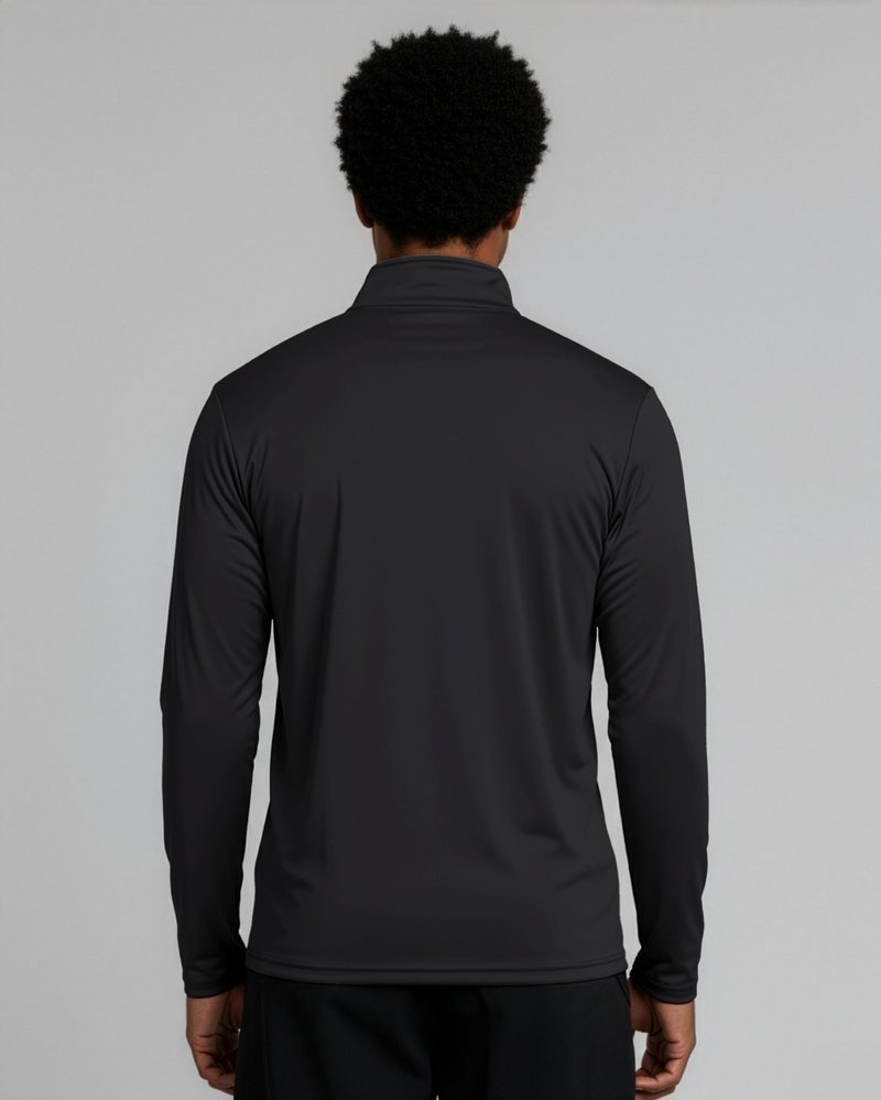 Real Essentials 3 Pack: Men's Dry-Fit Active Quarter Zip Long Sleeve Athletic Performance Pullover (Available in Big & Tall) Set 7 L