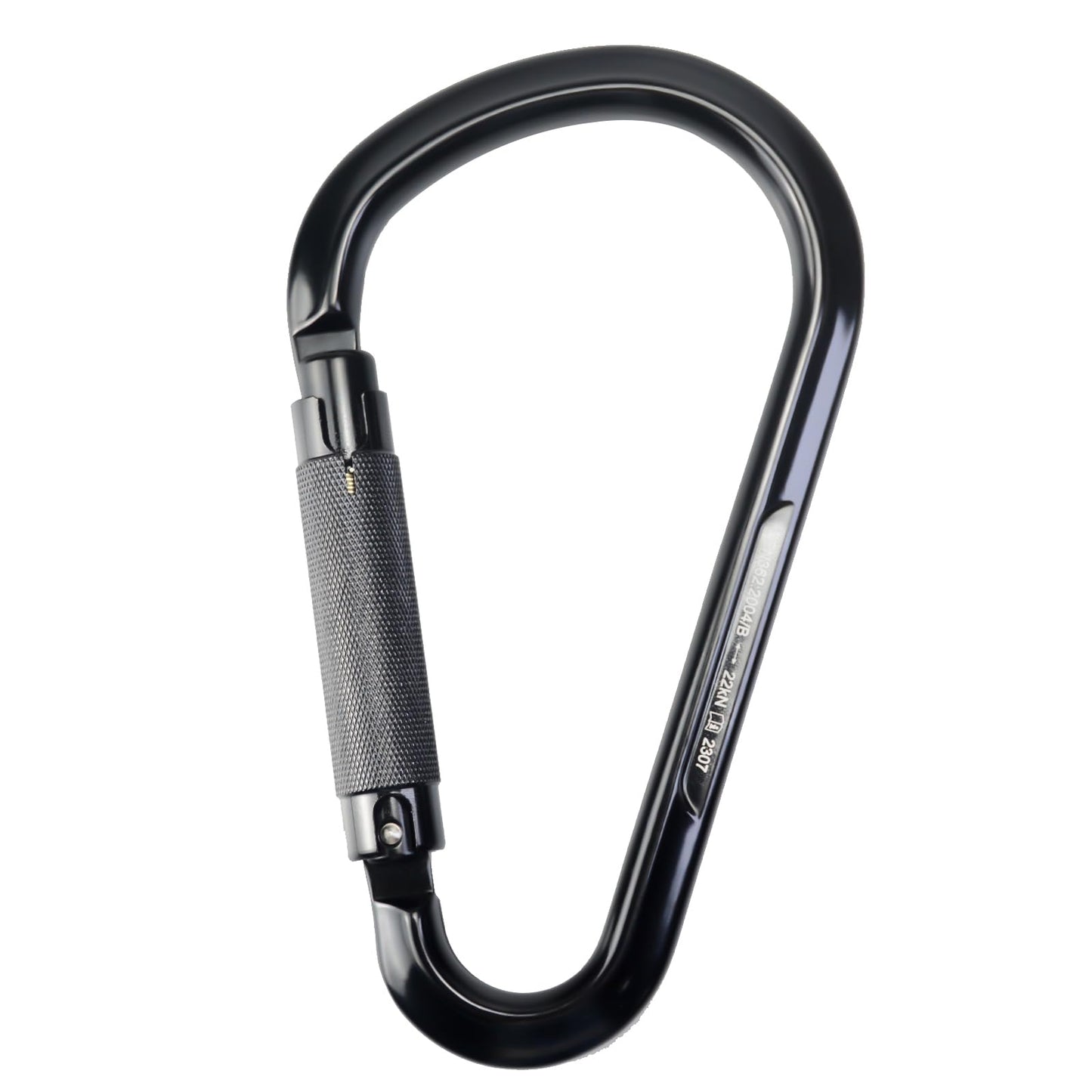 SEPEAK CE 22kN Large Alumn Auto Twist Locking Ladder Hook Carabiner, Professional Heavy Duty Lightweight Clip for Outdoor Tower Climbing, Aerial Work, Rescue, Fall Protection D Ring, Huge Opening Gate