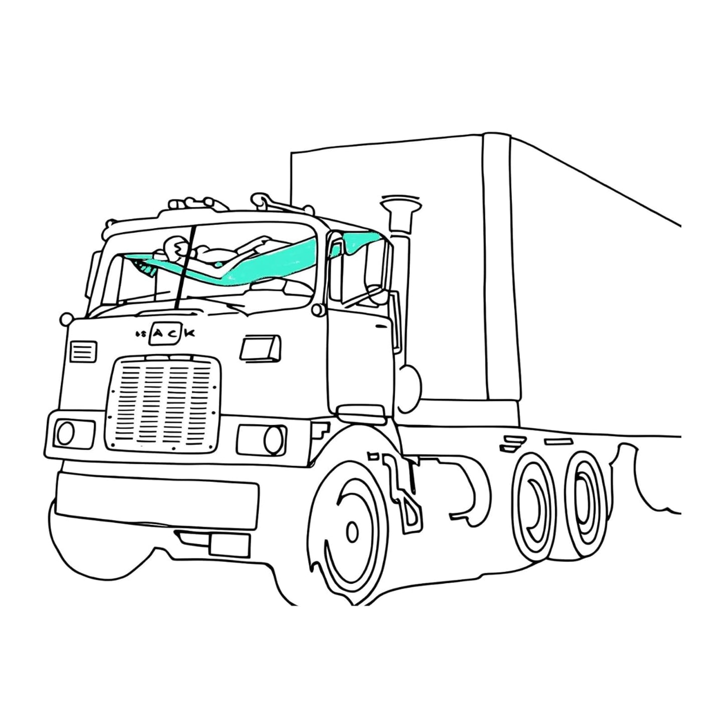 Day Cab Bed Semi Truck Hammock with Phone Bag, Truck Bed Sleeping Platform & Bus Hammock, Maximum 400LB, Gift for Truck Driver