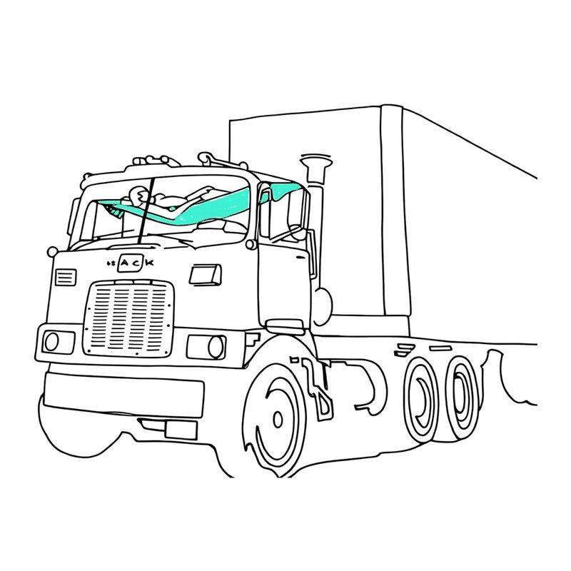 Day Cab Bed Semi Truck Hammock with Phone Bag, Truck Bed Sleeping Platform & Bus Hammock, Maximum 400LB, Gift for Truck Driver