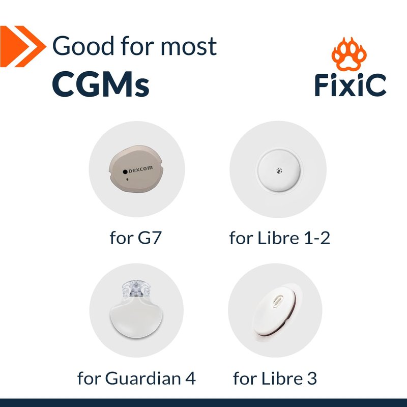 Fixic Freestyle Adhesive Patches 25 PCS – Good for Libre 1, 2, 3 & Plus – G7 & Stelo – Guardian – Waterproof Adhesive Bandages – Libre Covers – Pre-Cut Back Paper – Long Fixation for Sensor! (Tan)